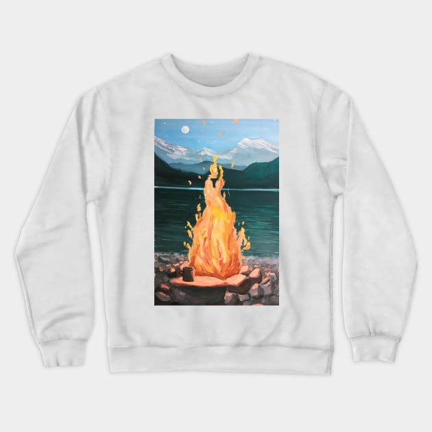 cozy campfire Crewneck Sweatshirt by emmawtj